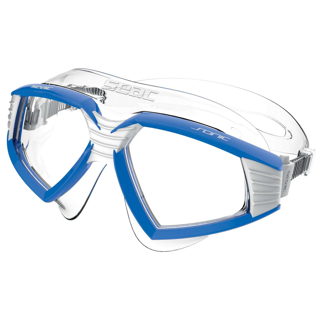 Schwimmmaske Sonic Weiß-Blau Klare Linsen Seac 152-30WB-SKL