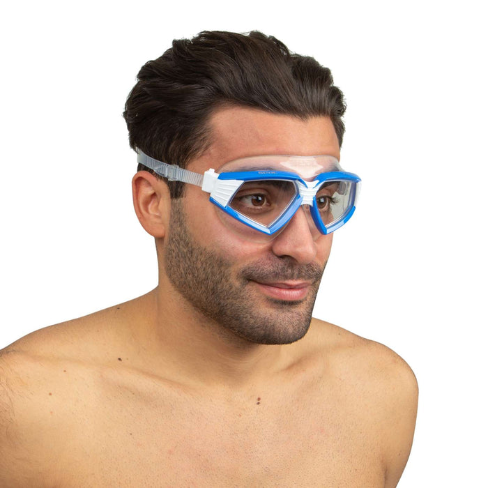 Schwimmmaske Sonic Weiß-Blau Klare Linsen Seac 152-30WB-SKL