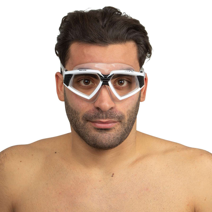 Schwimmmaske Sonic Weiß-Schwarz Klare Linsen Seac 152-30WN-SKL