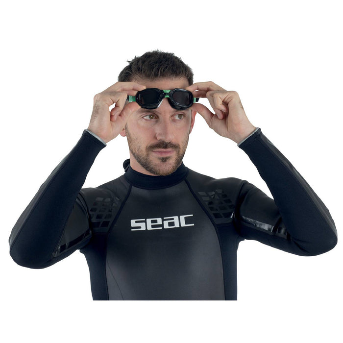Schwimmbrille Aquatech Schwarz-Grün Seac 152-32NV