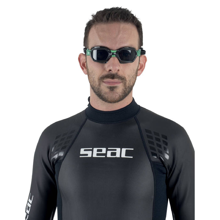 Schwimmbrille Aquatech Schwarz-Grün Seac 152-32NV