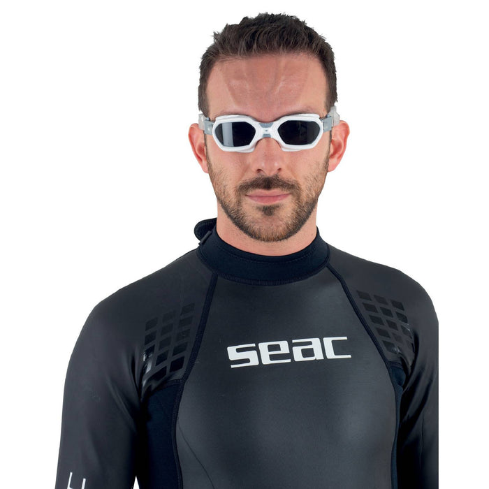 Schwimmbrille Aquatech Weiß-Silber Seac 152-32WAG