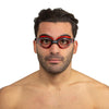 Schwimmbrille Ritmo Schwarz-Rot Klare Linsen Seac 152-37NR