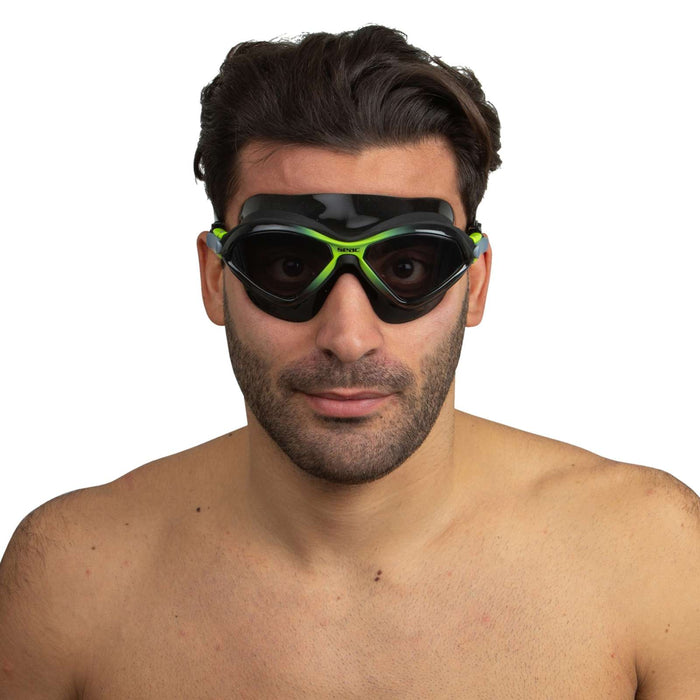 Schwimmmaske Diablo Schwarz-Limette Raucher Linsen Seac 152-50NL-LF