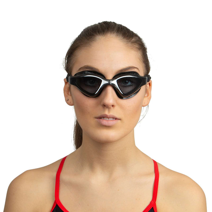 Schwimmbrille Lynx Schwarz-Weiß Raucher Linsen Seac 152-55NW-LF