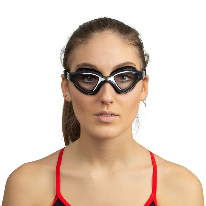 Schwimmbrille Lynx Schwarz-Weiß Klare Linsen Seac 152-55NW-LT