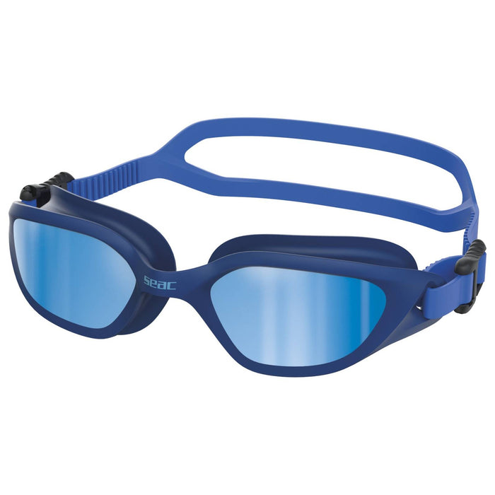 Schwimmbrille Mood Blau-Aquamarin verspiegelte Gläser Seac 152-73BAZ