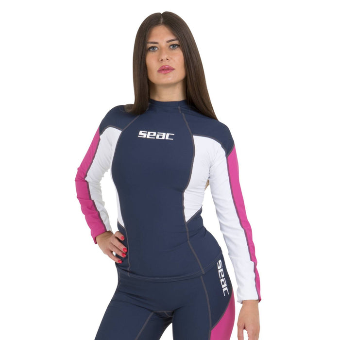 Rash Guard Raa Lang Evo Frau Dunkelblau XS Seac 155-1-XS