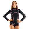 Rash Guard T-Sun Lang Frau Schwarz M Seac 155-11-M