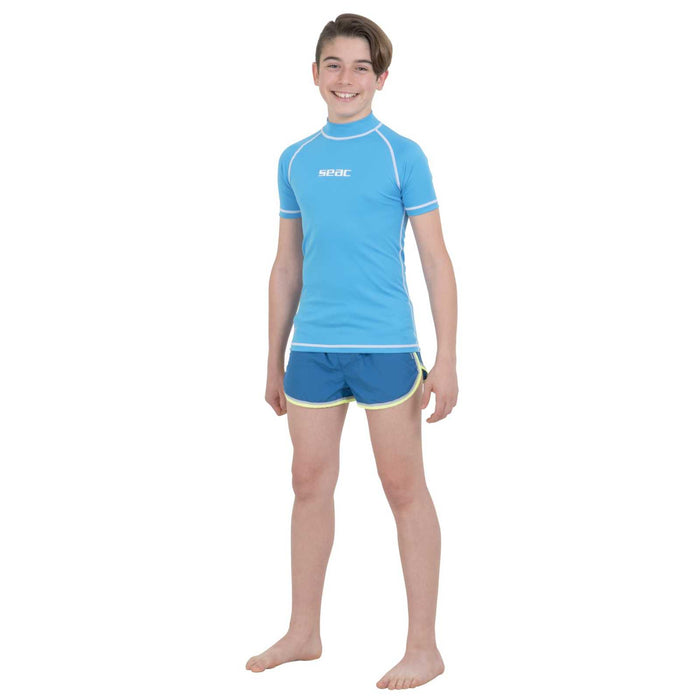 Rash Guard T-Sun Kurz Kinder Junge Hellblau 3 Jahre Seac 155-20-3