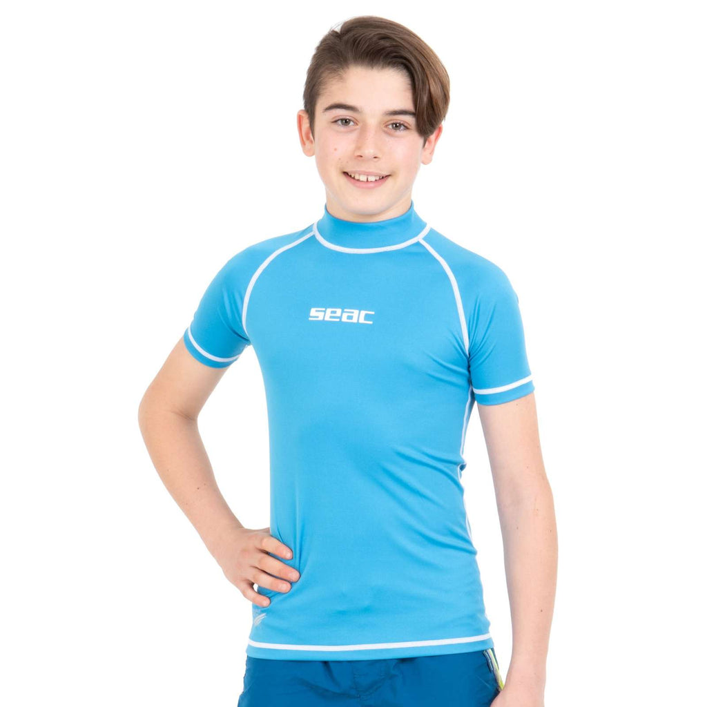 Rash Guard T-Sun Kurz Kinder Junge Hellblau 7 Jahre Seac 155-20-7