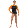 Rash Guard T-Sun Langmann Schwarz-Orange XXXL Seac 155-24-XXXL