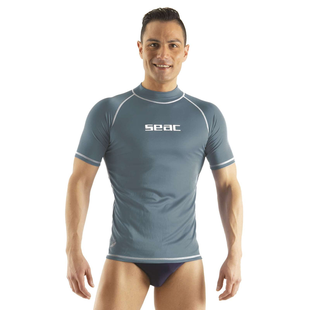 Rash Guard T-Sun Short Mann Grau XXXL Seac 155-35-XXL