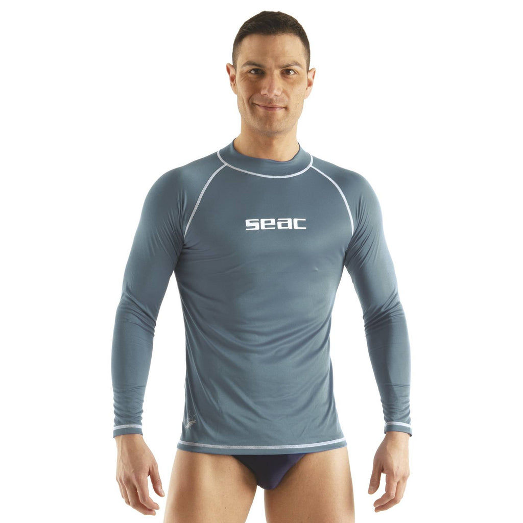 Rash Guard T-Sun Long Mann Grau XXXXL Seac 155-36-XXXL