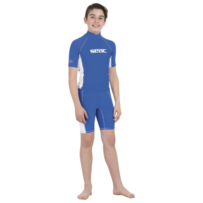 Rash Guard Raa Kurz Kinder Evo Blau 6 Jahre Seac 155-4-6