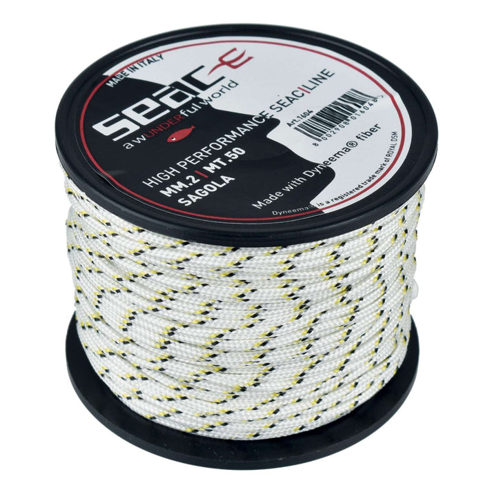 Core Dyneema Weiß-Gelb 50m 2mm Seac 1604