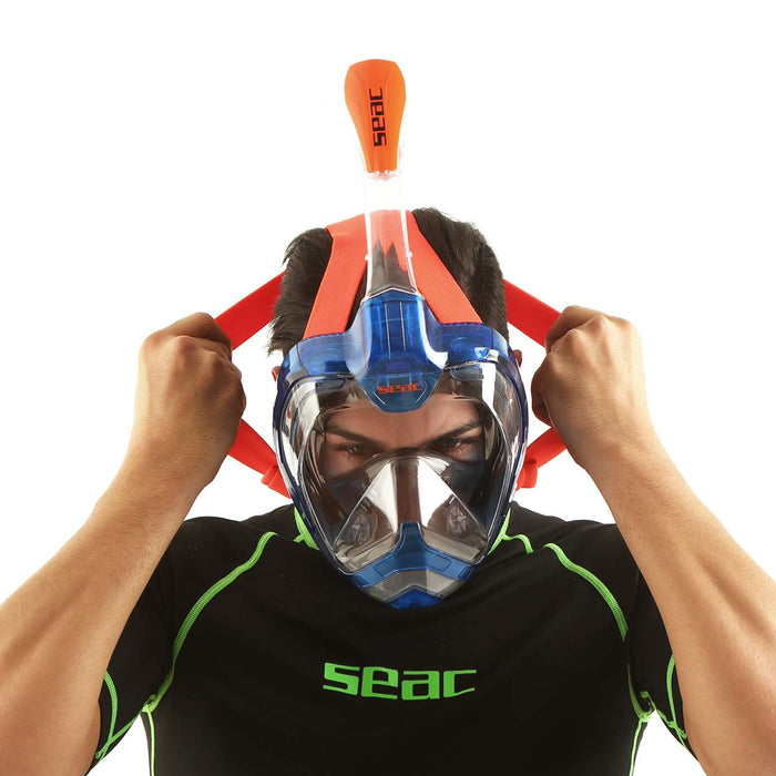 Schnorchel Vollgesichtsmaske Magica Grau-Blau-Orange S-M Seac 170-10BO-SLT