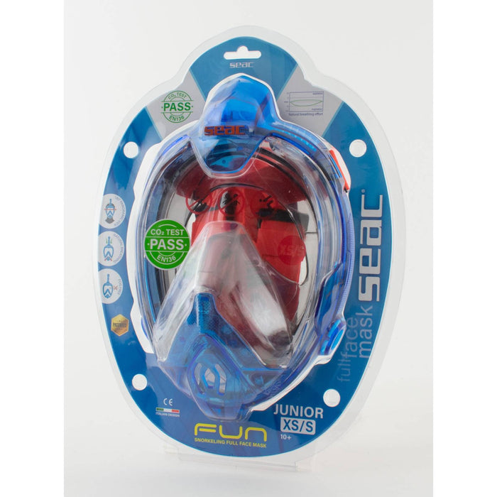Schnorchel Vollgesichtsmaske Magica Grau-Blau-Orange XS-S Seac 170-14BO-SLT