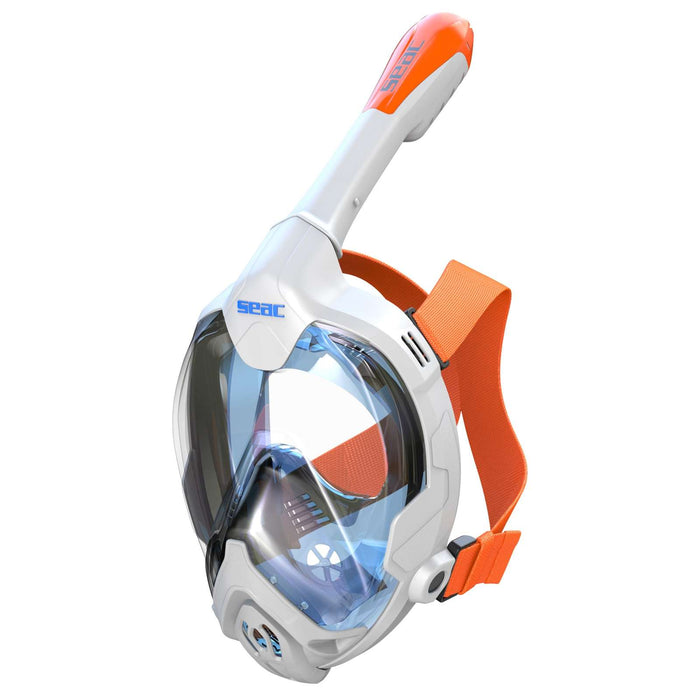 Schnorchel Vollgesichtsmaske Magica Weiß-Blau-Orange XS-S Seac 170-14WO-SLT