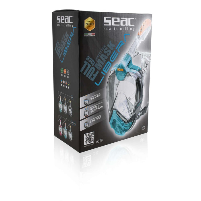 Schnorchel Vollgesichtsmaske Libera Schwarz-Limette L-XL Seac 170-5NL-SBL