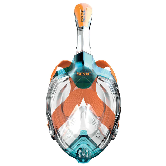 Schnorchel Vollgesichtsmaske Libera Aquamarin-Orange XS-S Seac 170-7AO-SKL