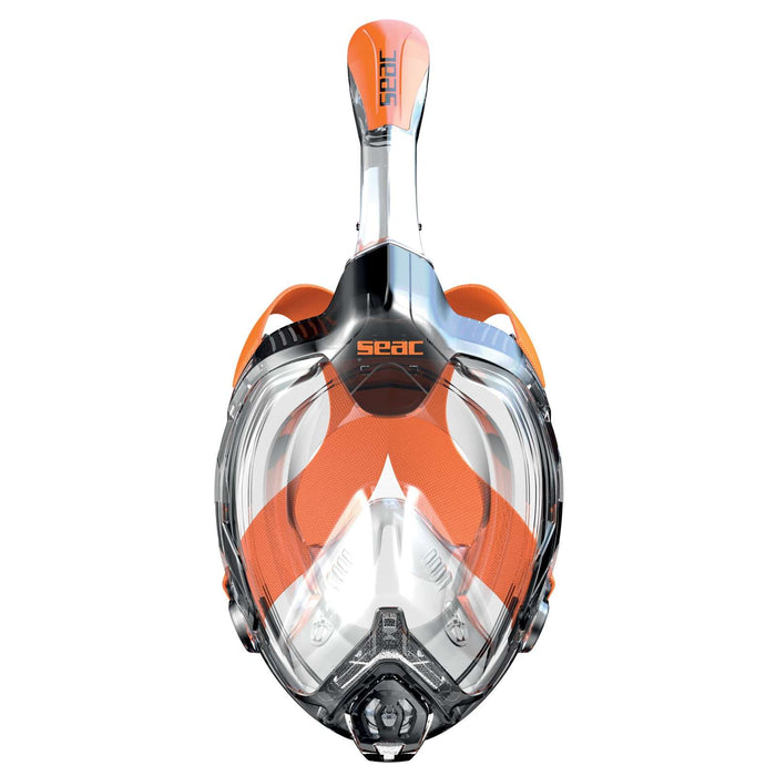 Schnorchel Vollgesichtsmaske Libera Schwarz-Orange XS-S Seac 170-7NO-SKL