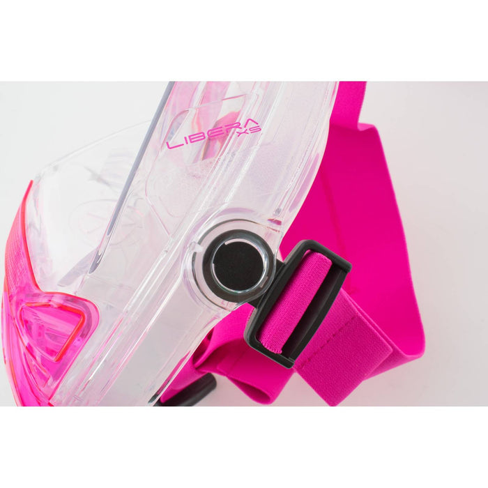 Schnorchel Vollgesichtsmaske Libera Transparent-Rosa XS-S Seac 170-7TP-SKL
