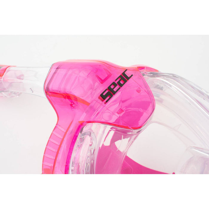 Schnorchel Vollgesichtsmaske Libera Transparent-Rosa XS-S Seac 170-7TP-SKL