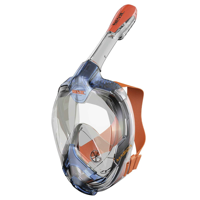 Schnorchel Vollgesichtsmaske Magica Grau-Blau-Orange L-XL Seac 170-9BO-SLT