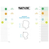 Schnorchel Vollgesichtsmaske Magica Grau-Transparent-Limette L-XL Seac 170-9FL-SLT
