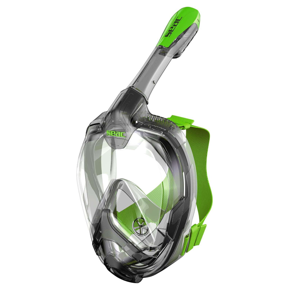 Schnorchel Vollgesichtsmaske Magica Grau-Transparent-Limette L-XL Seac 170-9FL-SLT
