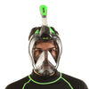 Schnorchel Vollgesichtsmaske Magica Grau-Transparent-Limette L-XL Seac 170-9FL-SLT