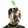 Schnorchel Vollgesichtsmaske Magica Grau-Transparent-Limette L-XL Seac 170-9FL-SLT