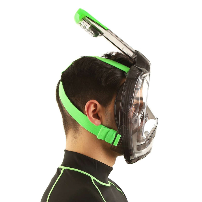 Schnorchel Vollgesichtsmaske Magica Grau-Transparent-Limette L-XL Seac 170-9FL-SLT