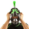 Schnorchel Vollgesichtsmaske Magica Grau-Transparent-Limette L-XL Seac 170-9FL-SLT