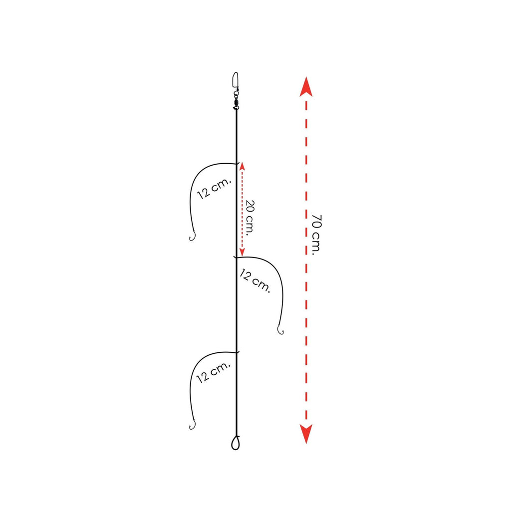 Bereit Rigs 3 Haken für Zebrabrasse Größe 14 Expert Predator 2045114