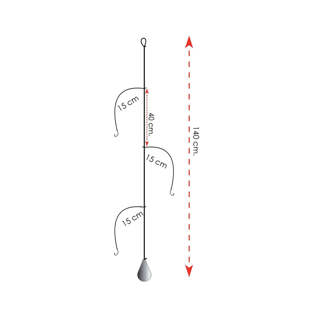 Bereit Rigs 3 Haken und 20g Bleigewicht Expert Predator 2045320