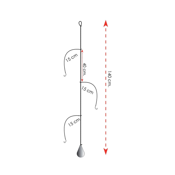 Bereit Rigs 3 Haken und 20g Bleigewicht Expert Predator 2045320