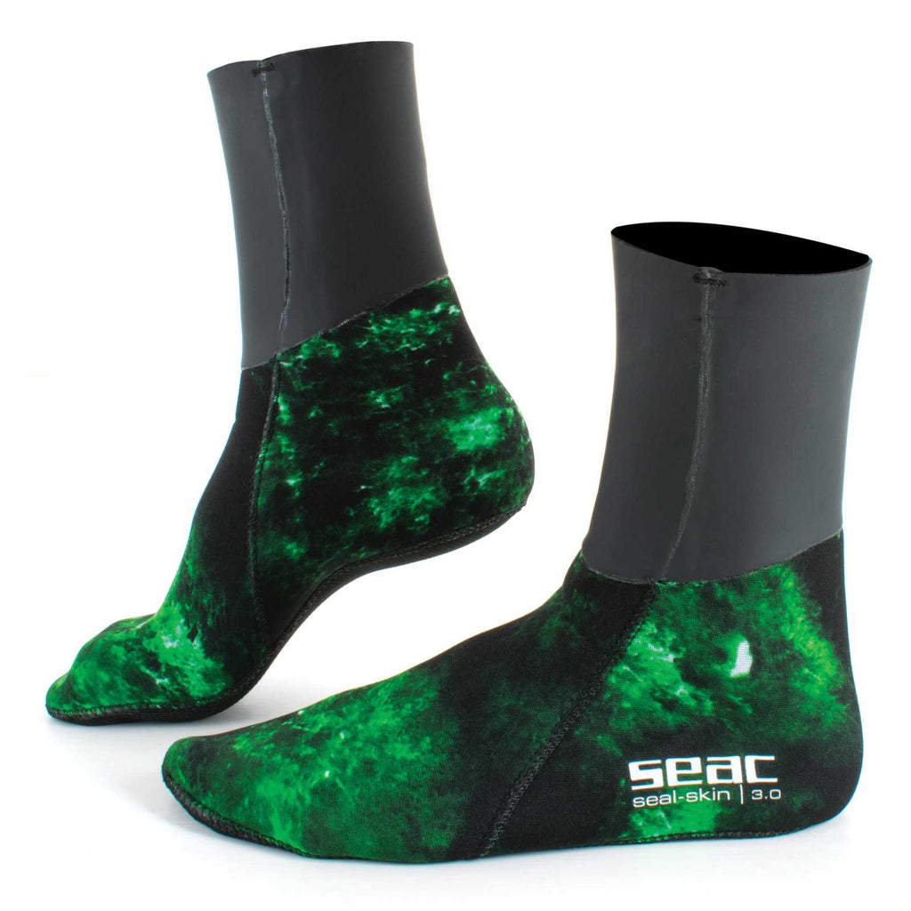 Socken Seal Skin Camo-Grün 3mm L Seac 21-8-L