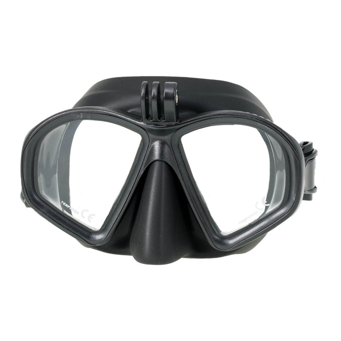 Tauchermaske Matt Schwarz mit Kamerahalterung Marlin 213091