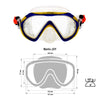 Schnorchelmaske Junior Kinder Blau-Klar Marlin 213132