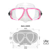 Schnorchelmaske Junior Kinder Pink-Klar Marlin 213134