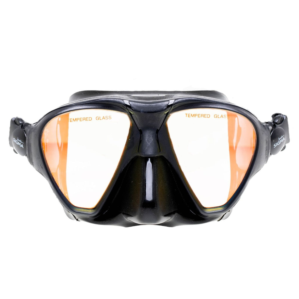 Spearfishing Maske Sigma Schwarz Gelb-Spiegelbeschichtet Marlin 213638