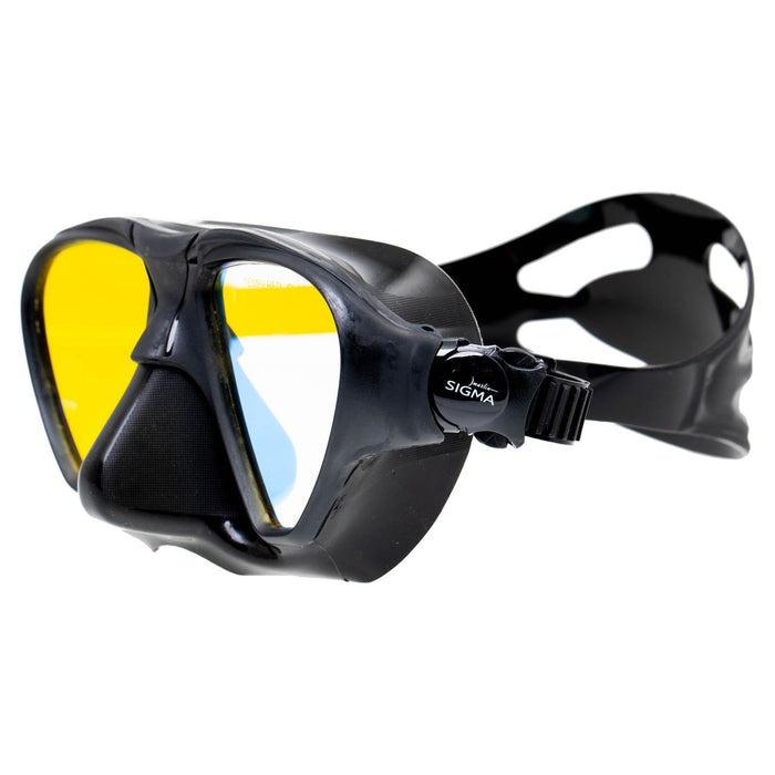 Spearfishing Maske Sigma Schwarz Gelb-Spiegelbeschichtet Marlin 213638