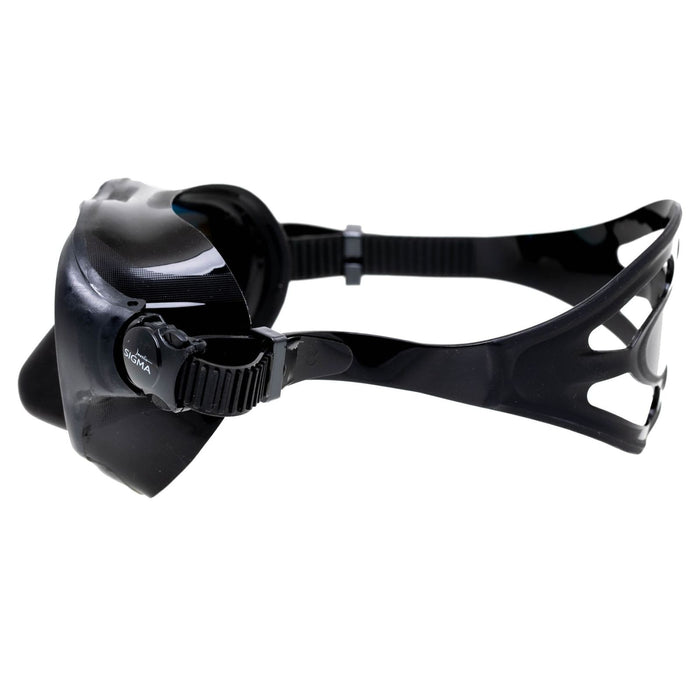 Spearfishing Maske Sigma Schwarz Gelb-Spiegelbeschichtet Marlin 213638