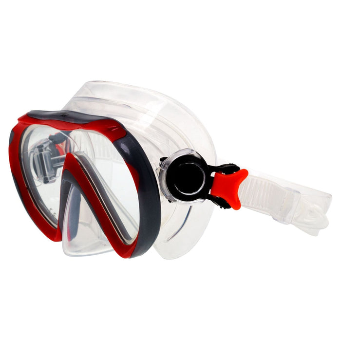 Schnorchelmaske Joy Kinder Rot-Silber-Klar Marlin 214174