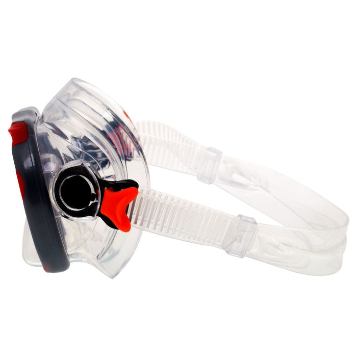 Schnorchelmaske Joy Kinder Rot-Silber-Klar Marlin 214174