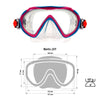 Schnorchelmaske Joy Kinder Pink-Aqua-Klar Marlin 214175