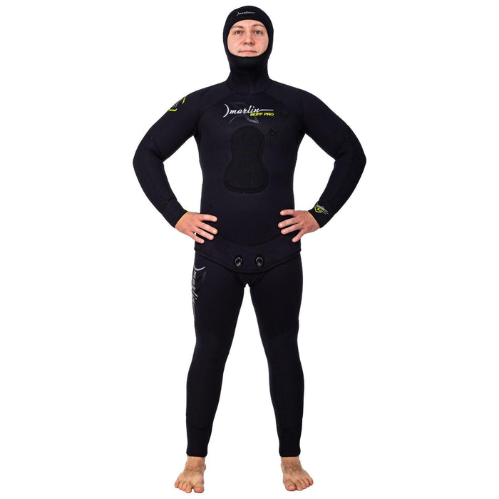 Spear-Fischanzug Komplett Neopren Skiff Pro Herren 7mm Schwarz Größe M Marlin 215451