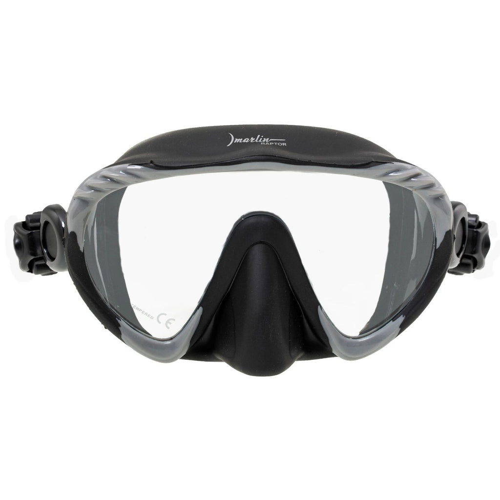 Spearfishing Maske Raptor Grau-Schwarz Marlin 216278